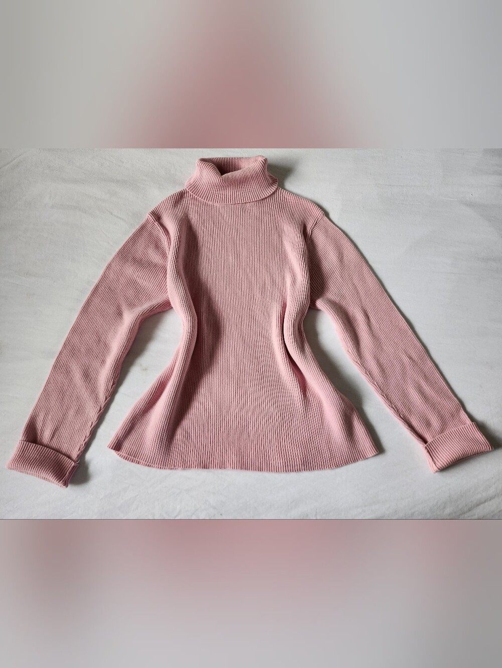 nomi Cotton Ribbed Turtleneck Sweater - Dusty Pink